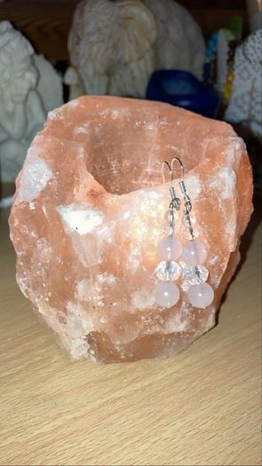 Handmade Rose Quartz Earrings