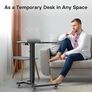 Mobile Standing Desk with 4 Rolling Castors, Height Adjustable Desk on Wheels, Portable Stand Up Desk, Over-Bed Table for Living Room, Bedroom, Medical Use, Ergonomic, Space Saving Image 7