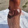 Japanese Mid Century Cedarwood Lucky God Deity(1.3kgs) Image 6