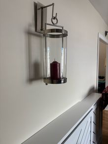 Stunning chrome and glass wall sconce