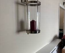 Stunning chrome and glass wall sconce