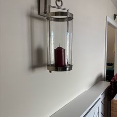 Stunning chrome and glass wall sconce
