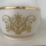 Glass Ceiling light Shade Vintage. Milky Finish With Gold Tones And Gold Frost Detail & Gold  Trim. Is really Beautiful Hung Image 6