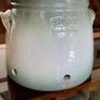Handcrafted Kiltrea Bridge Pottery Stoneware Onion Crock Smooth Sage Green Glaze Embossed Onion Crock Image 5