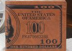 Men's American 100 Dollar Bill Wallet Real PU Leather
