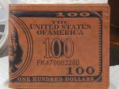 Men's American 100 Dollar Bill Wallet Real PU Leather