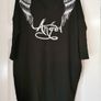 Black Tunic Dress with Angel Wings size 18 Image 2