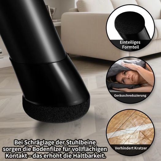 Brand New Chair Leg Floor Protectors Round Silicone 26-33mm with Felt 16 Pack