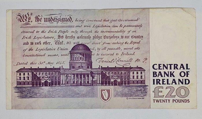 Ireland 1998 20 Pounds Banknote Note Daniel OConnell