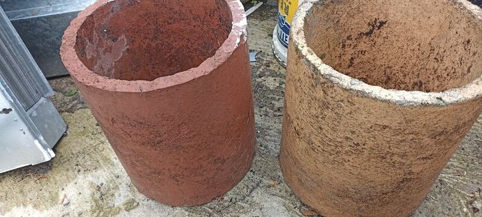 Pair of Clay Chimney Pots