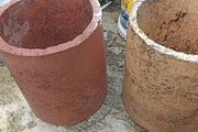 Pair of Clay Chimney Pots