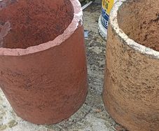 Pair of Clay Chimney Pots