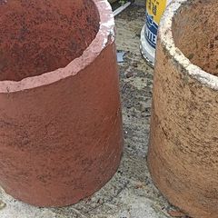 Pair of Clay Chimney Pots