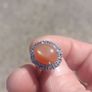 Stunning Sterling Silver Peach Moonstone Ring Image 8