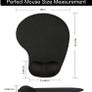 Mouse Mat Black Anti-slip Comfort Mouse Pad Mat With Gel Foam Rest Wrist Support For Pc Laptop - Compatible With Laser And Optical Mice Image 2