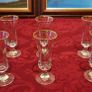 6 Pieces Irish Shamrock Gold Rimmed Footed Shot Glasses Image 5