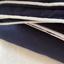 Ex display 600TC French navy Kingsize duvet cover and 2 kingsize pillowcases in tote bag Image 3