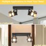 LED Ceiling Spotlights, Black Industrial 2 Way Spot Light, Indoor Angle Adjustable Ceiling Down Light Image 6