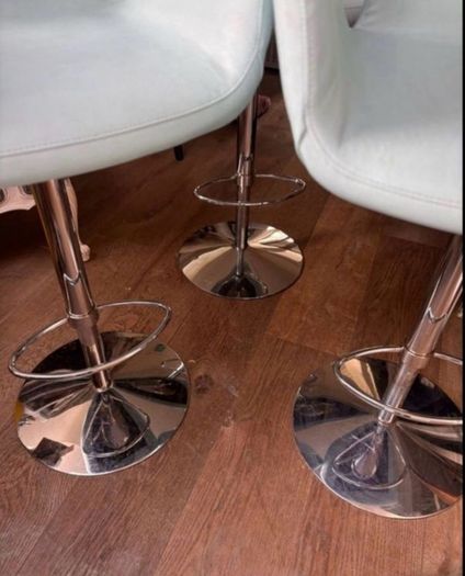 Luxury Italian Barstool in Aqua Blue - 3 of 3 - Swivel and Adjustable