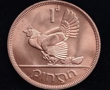 Ireland - 1968 - 1 Penny - Hen with Chicks - UNC - KM.11 - [277]