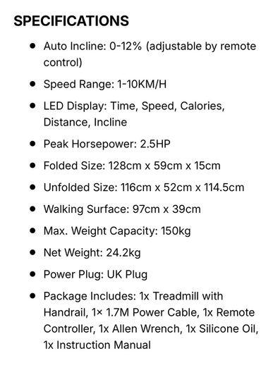 Foldable Treadmill-Brand New, Sealed & Unused