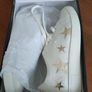 Dune London white multi star lace up trainers, size uk4/eu37 Image 8