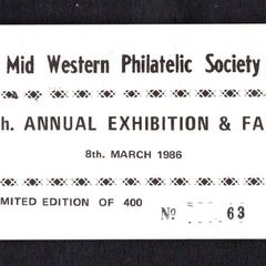 1986 Ireland Mid Western Exhibition Booklet with  22p Ireland Europe Music Year se-tenant  Commemorative Stamps Mint Never Hinged (MNH) no 63