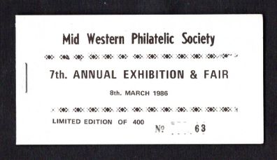 1986 Ireland Mid Western Exhibition Booklet with  22p Ireland Europe Music Year se-tenant  Commemorative Stamps Mint Never Hinged (MNH) no 63