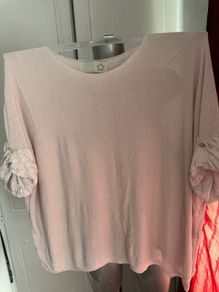 Carina Ricci loose salmon top size UK16 EU44 Postage included