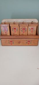 Mid-century Wooden Spice Boxes