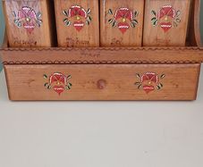 Mid-century Wooden Spice Boxes