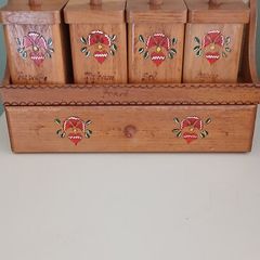 Mid-century Wooden Spice Boxes