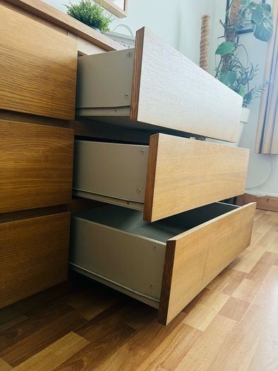 Ikea Malm dresser chest - Oak Finish