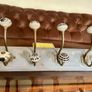 New Unused Stylish Entryway Mounted Ceramic and Brass Coat Hanger Image 9