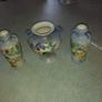 Antique Set Of 3 Small Vases Made In England. Image 6