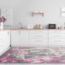 Living Room RUG - Short Pile, Bordered, Soft, Area Carpet for Bedroom & Home Decoration, Square Pattern Rugs, Contemporary, Small to Extra Large (Grey_Pink, 80 x 150 cm) Image 4