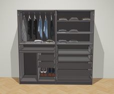 Ikea Pax wardrobe 200cm (2 x 100cm) with doors - dark brown