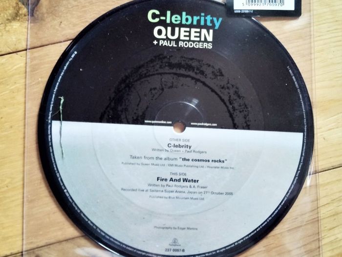 Queen + Paul Rodgers:C-Lebrity 7" Picture,Vinyl 2008 UK Single Mint.Record.Sealed