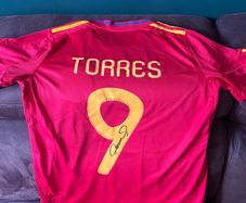 Fernando Torres signed Spanish jersey