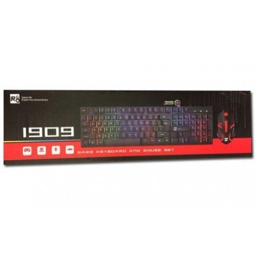 USB Wired Gaming Keyboard & Mouse Set with RGB Backlight