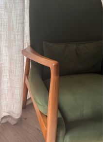 Green Wooden Armchair