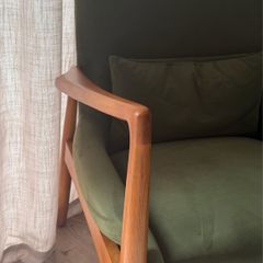 Green Wooden Armchair