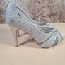Womens Amy Huberman Bourbon Cluney Brown High Heels Stilettos  Silver Diamontes Size Uk 6.5 Eu 40 LIKE NEW Image 7