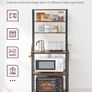 New 6 Shelves Kitchen Storage Rack (Rustic brown) FREE P&P Image 4