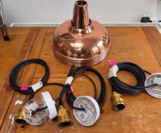 Benjamin Copper Industrial Pendant Light Shades x 5