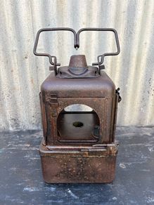 Antique Adlake railway lantern, no burner, no glass