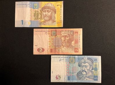 1,2,5 Grivna from Ukraine ( 2 sets )