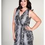 Brand new Pink Clove snakeskin sleeveless wrap midi dress size UK20 EUR48 Postage included Image 2