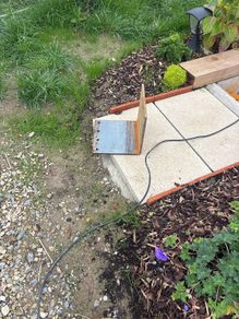 Extremely large galvanised steel L shape brackets