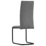 Cantilever Dining Chairs 2 pcs Light Grey Fabric Image 5